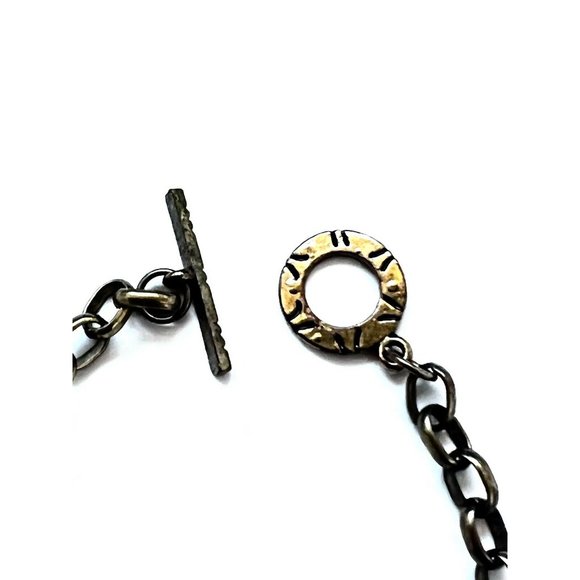 Vintage Chain Necklace with Red/Pink Pendant - Picture 3 of 3